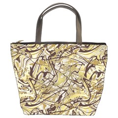 Marble Texture Pattern Seamless Bucket Bag by Maspions