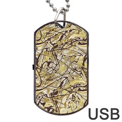 Marble Texture Pattern Seamless Dog Tag Usb Flash (one Side) by Maspions