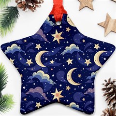 Night Moon Seamless Ornament (star)