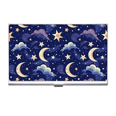 Night Moon Seamless Business Card Holder