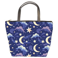 Night Moon Seamless Bucket Bag