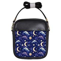 Night Moon Seamless Girls Sling Bag