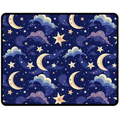 Night Moon Seamless Fleece Blanket (medium) by Maspions