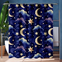 Night Moon Seamless Shower Curtain 60  X 72  (medium) 