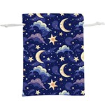 Night Moon Seamless Lightweight Drawstring Pouch (XL) Front