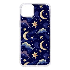 Night Moon Seamless Iphone 14 Plus Tpu Uv Print Case