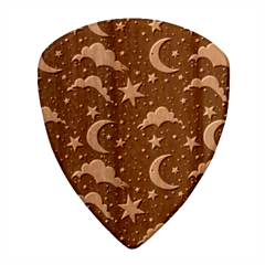 Night Moon Seamless Wood Guitar Pick (set Of 10) by Maspions