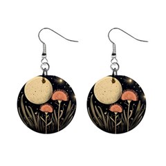 Flowers Space Mini Button Earrings by Maspions