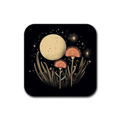 Flowers Space Rubber Coaster (square)