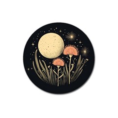 Flowers Space Magnet 3  (round)