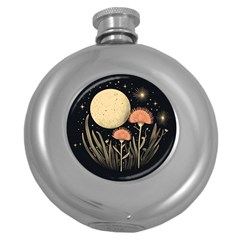 Flowers Space Round Hip Flask (5 Oz)