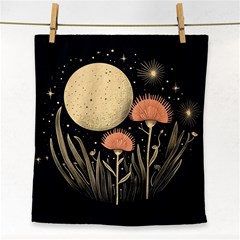 Flowers Space Face Towel