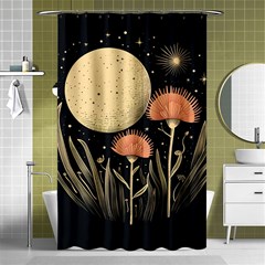 Flowers Space Shower Curtain 48  X 72  (small) 