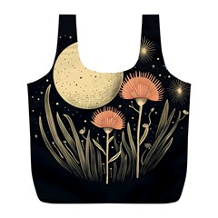 Flowers Space Full Print Recycle Bag (l)