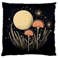 Flowers Space Standard Premium Plush Fleece Cushion Case (one Side)