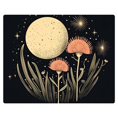 Flowers Space Two Sides Premium Plush Fleece Blanket (teen Size)