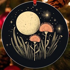 Flowers Space Uv Print Acrylic Ornament Round