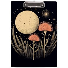 Flowers Space A4 Acrylic Clipboard