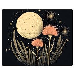 Flowers Space Premium Plush Fleece Blanket (medium)