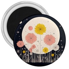 Space Flowers Universe Galaxy 3  Magnets