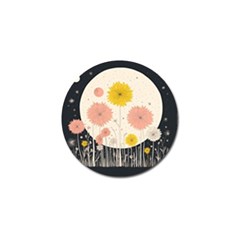 Space Flowers Universe Galaxy Golf Ball Marker (4 Pack)