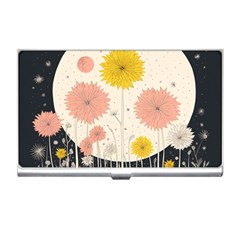 Space Flowers Universe Galaxy Business Card Holder