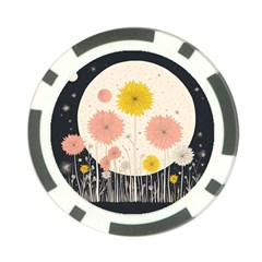 Space Flowers Universe Galaxy Poker Chip Card Guard