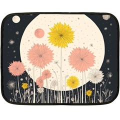 Space Flowers Universe Galaxy Fleece Blanket (mini)