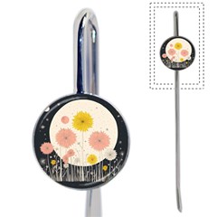 Space Flowers Universe Galaxy Book Mark