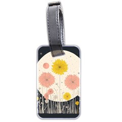 Space Flowers Universe Galaxy Luggage Tag (two Sides)