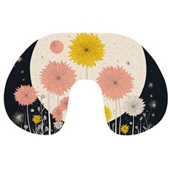 Space Flowers Universe Galaxy Travel Neck Pillow