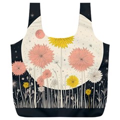 Space Flowers Universe Galaxy Full Print Recycle Bag (xxxl)