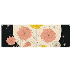 Space Flowers Universe Galaxy Banner And Sign 12  X 4 