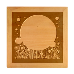 Space Flowers Universe Galaxy Wood Photo Frame Cube