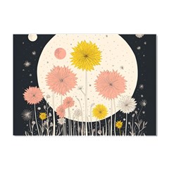 Space Flowers Universe Galaxy Crystal Sticker (a4)