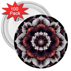 Mandala Design Pattern 3  Buttons (100 Pack) 