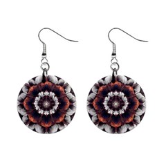 Mandala Design Pattern Mini Button Earrings