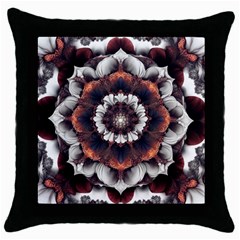 Mandala Design Pattern Throw Pillow Case (black)