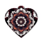 Mandala Design Pattern Dog Tag Heart (Two Sides) Front