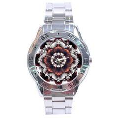 Mandala Design Pattern Stainless Steel Analogue Watch