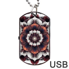 Mandala Design Pattern Dog Tag Usb Flash (two Sides)