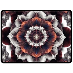 Mandala Design Pattern Two Sides Fleece Blanket (large)