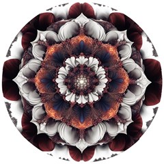 Mandala Design Pattern Wooden Puzzle Round