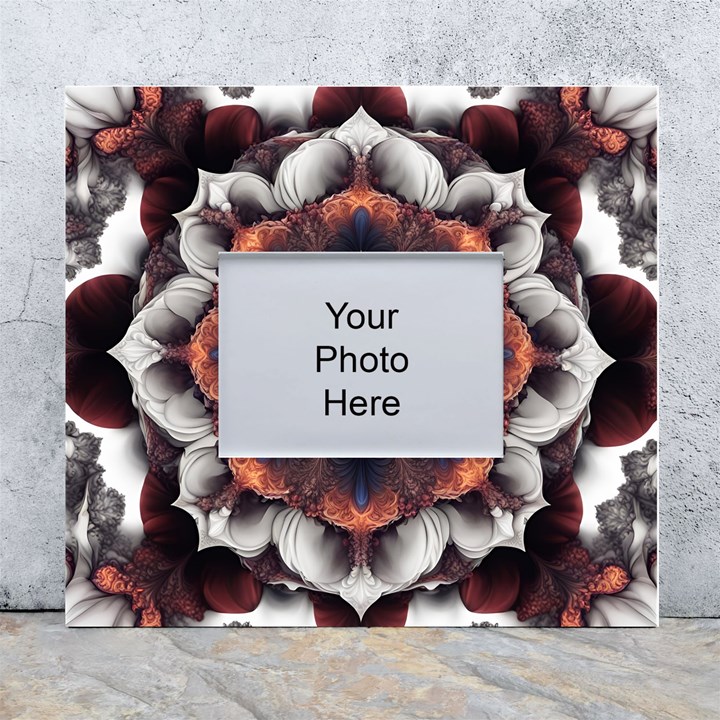 Mandala Design Pattern White Wall Photo Frame 5  x 7 