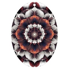 Mandala Design Pattern Uv Print Acrylic Ornament Oval by Maspions