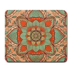 Mandala Floral Decorative Flower Large Mousepad by Maspions