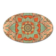 Mandala Floral Decorative Flower Oval Magnet