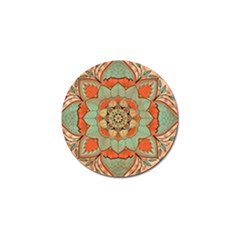 Mandala Floral Decorative Flower Golf Ball Marker (10 Pack)