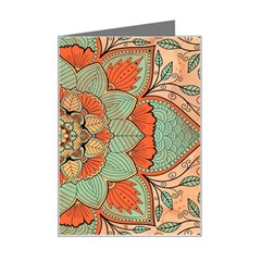 Mandala Floral Decorative Flower Mini Greeting Card