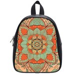 Mandala Floral Decorative Flower School Bag (Small) Front